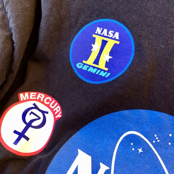 NASA National Aeronautics and Space Admin Black T-Shirt Double Sided - Picture 11 of 14